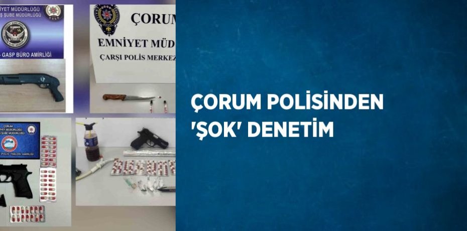 ÇORUM POLİSİNDEN 'ŞOK' DENETİM