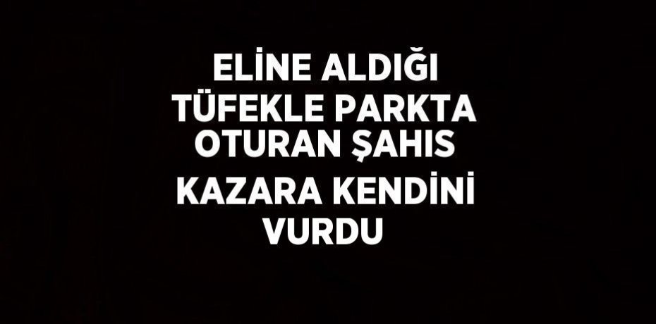 ELİNE ALDIĞI TÜFEKLE PARKTA OTURAN ŞAHIS KAZARA KENDİNİ VURDU