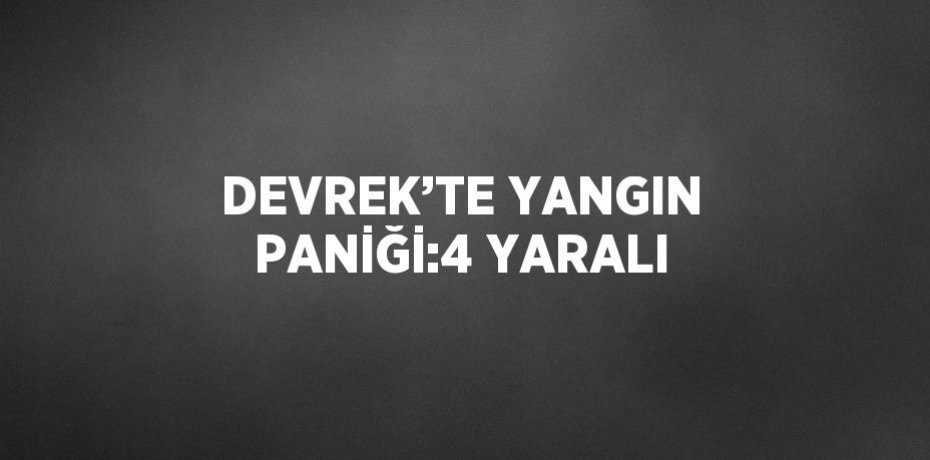 DEVREK’TE YANGIN PANİĞİ:4 YARALI