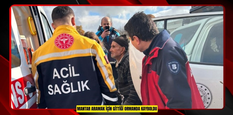 Mantar aramak için gittiği ormanda kayboldu 