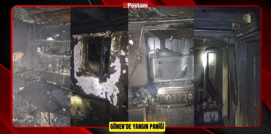 GÖNEN’DE YANGIN PANİĞİ