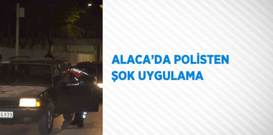 ALACA’DA POLİSTEN ŞOK UYGULAMA