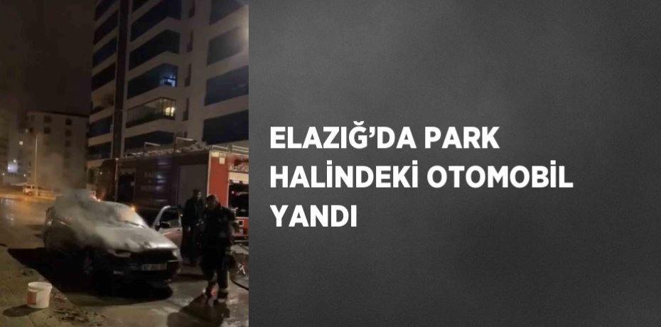 ELAZIĞ’DA PARK HALİNDEKİ OTOMOBİL YANDI