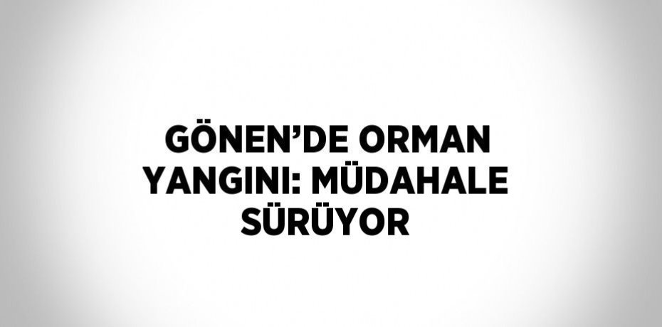 GÖNEN’DE ORMAN YANGINI: MÜDAHALE SÜRÜYOR