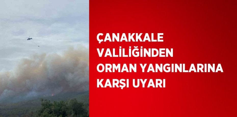 ÇANAKKALE VALİLİĞİNDEN ORMAN YANGINLARINA KARŞI UYARI