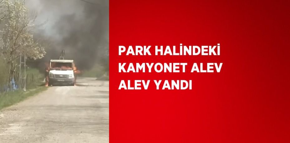 PARK HALİNDEKİ KAMYONET ALEV ALEV YANDI
