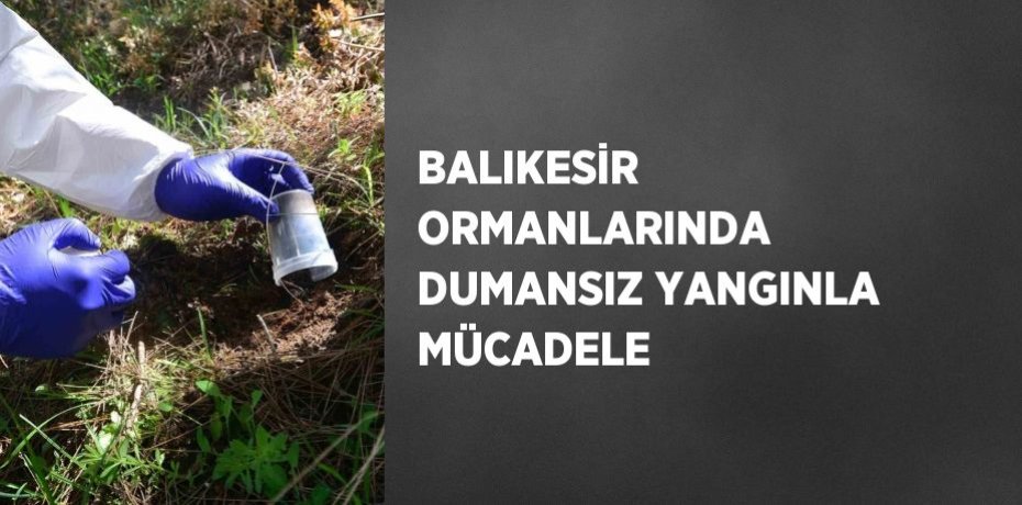 BALIKESİR ORMANLARINDA DUMANSIZ YANGINLA MÜCADELE