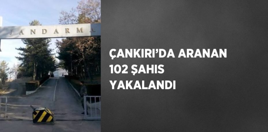 ÇANKIRI’DA ARANAN 102 ŞAHIS YAKALANDI