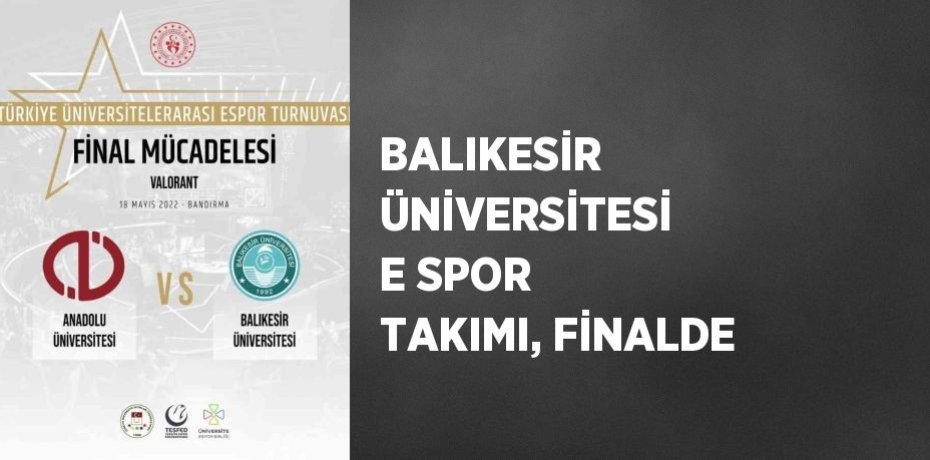 BALIKESİR ÜNİVERSİTESİ E SPOR TAKIMI, FİNALDE