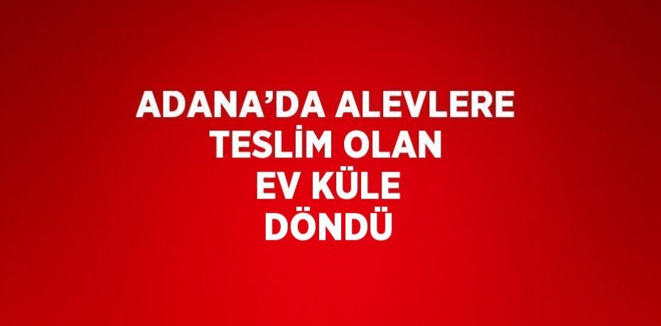 ADANA’DA ALEVLERE TESLİM OLAN EV KÜLE DÖNDÜ