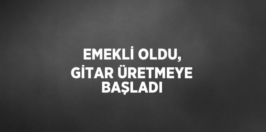 EMEKLİ OLDU, GİTAR ÜRETMEYE BAŞLADI