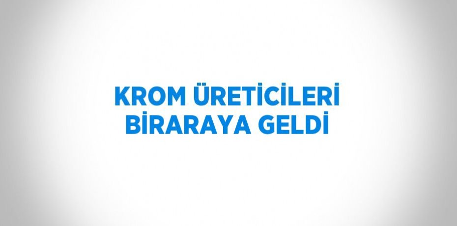 KROM ÜRETİCİLERİ BİRARAYA GELDİ