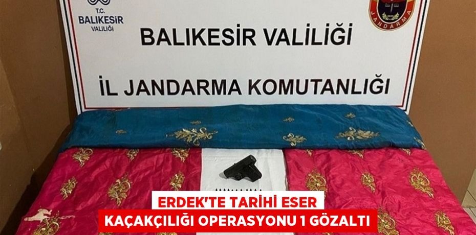 Erdek'te tarihi eser kaçakçılığı operasyonu 1 gözaltı