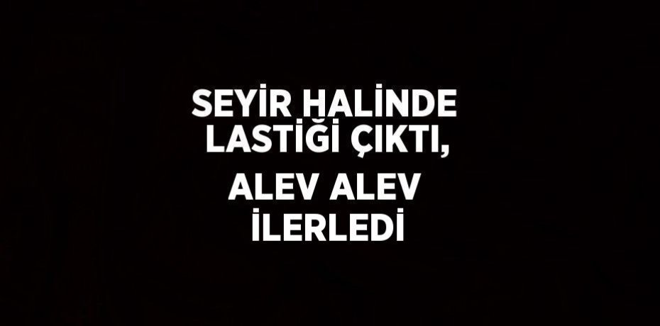 SEYİR HALİNDE LASTİĞİ ÇIKTI, ALEV ALEV İLERLEDİ