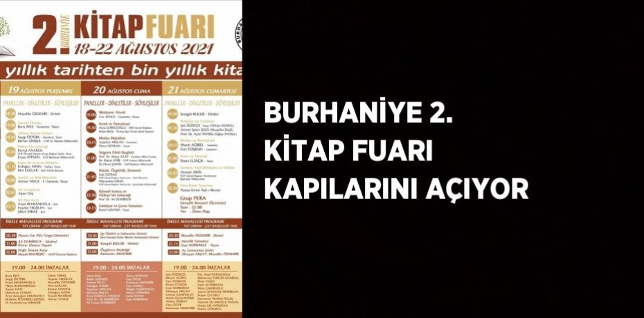 BURHANİYE 2. KİTAP FUARI KAPILARINI AÇIYOR