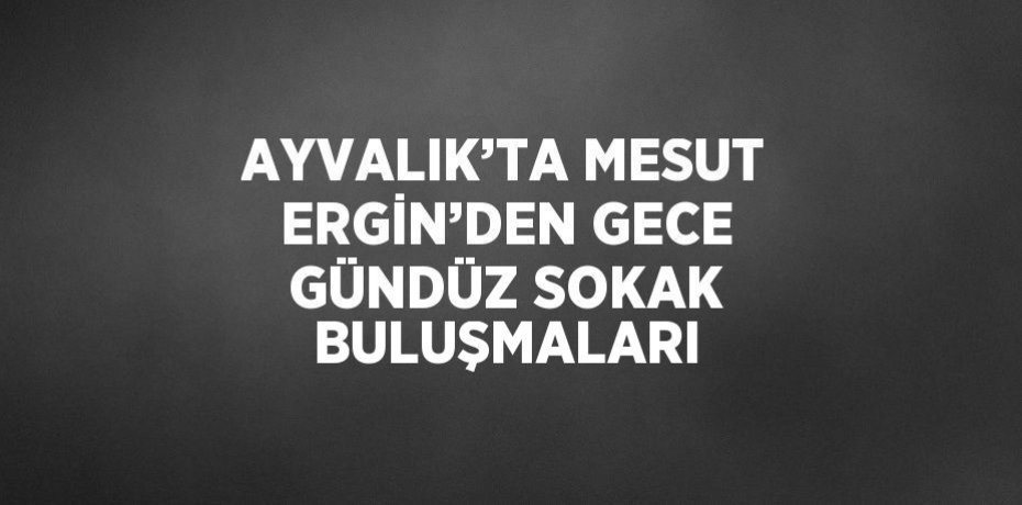 AYVALIK’TA MESUT ERGİN’DEN GECE GÜNDÜZ SOKAK BULUŞMALARI