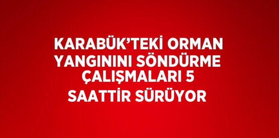 KARABÜK’TEKİ ORMAN YANGININI SÖNDÜRME ÇALIŞMALARI 5 SAATTİR SÜRÜYOR