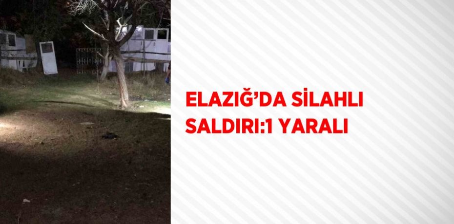 ELAZIĞ’DA SİLAHLI SALDIRI:1 YARALI