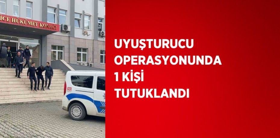 UYUŞTURUCU OPERASYONUNDA 1 KİŞİ TUTUKLANDI
