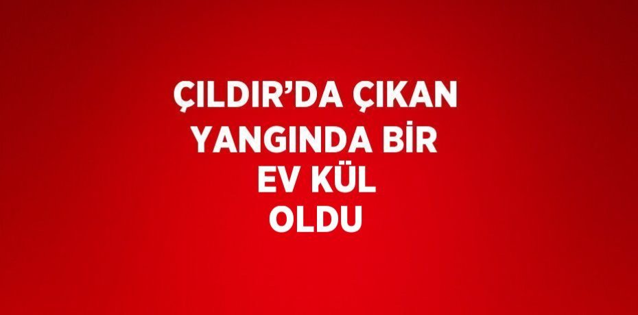 ÇILDIR’DA ÇIKAN YANGINDA BİR EV KÜL OLDU