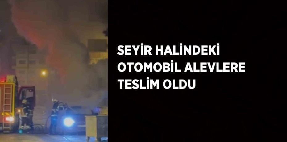 SEYİR HALİNDEKİ OTOMOBİL ALEVLERE TESLİM OLDU