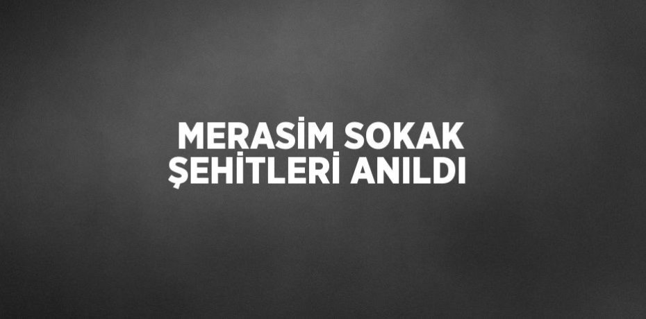 MERASİM SOKAK ŞEHİTLERİ ANILDI