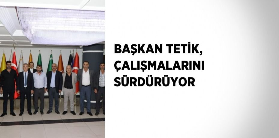 BAŞKAN TETİK, ÇALIŞMALARINI SÜRDÜRÜYOR
