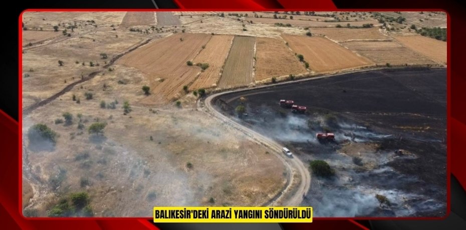Balıkesir'deki arazi yangını söndürüldü
