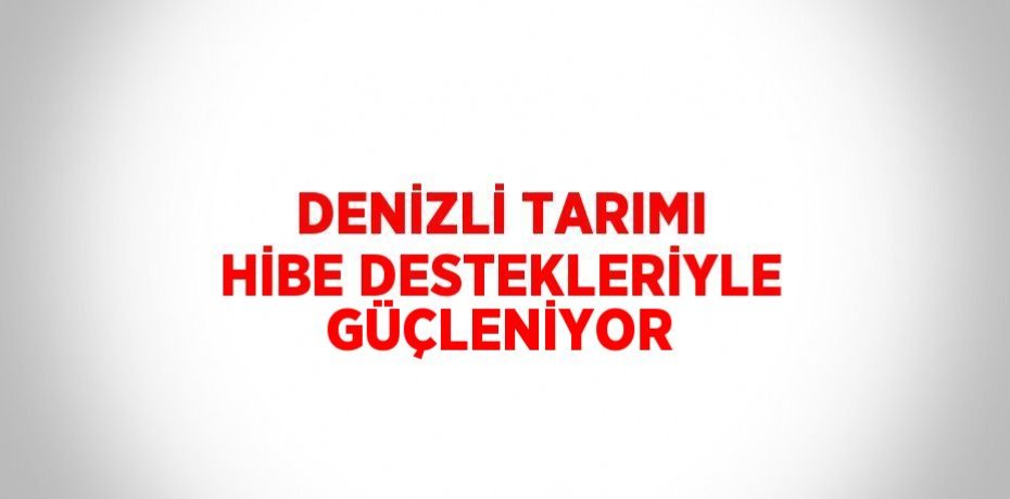 DENİZLİ TARIMI HİBE DESTEKLERİYLE GÜÇLENİYOR