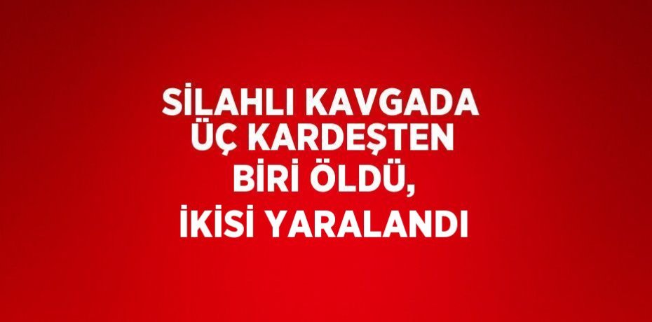 SİLAHLI KAVGADA ÜÇ KARDEŞTEN BİRİ ÖLDÜ, İKİSİ YARALANDI