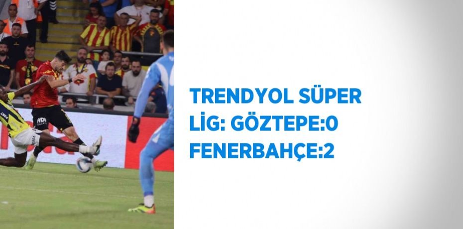 TRENDYOL SÜPER LİG: GÖZTEPE:0 FENERBAHÇE:2
