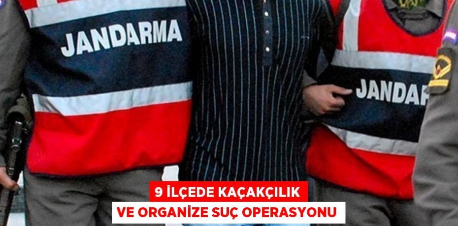 9 İLÇEDE KAÇAKÇILIK VE ORGANİZE SUÇ OPERASYONU