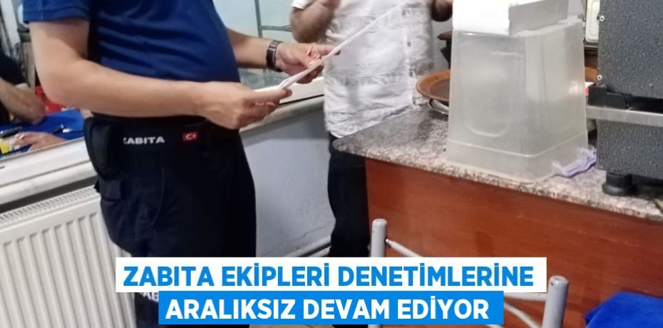 ZABITA EKİPLERİ DENETİMLERİNE ARALIKSIZ DEVAM EDİYOR