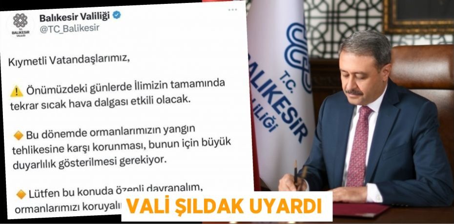 Vali Şıldak uyardı