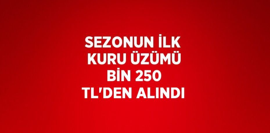 SEZONUN İLK KURU ÜZÜMÜ BİN 250 TL’DEN ALINDI