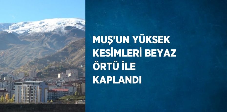 MUŞ’UN YÜKSEK KESİMLERİ BEYAZ ÖRTÜ İLE KAPLANDI