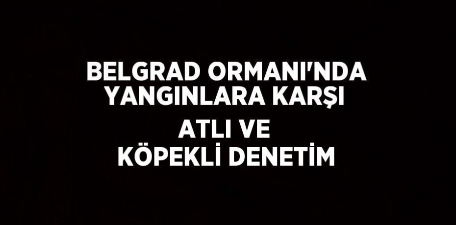 BELGRAD ORMANI’NDA YANGINLARA KARŞI ATLI VE KÖPEKLİ DENETİM