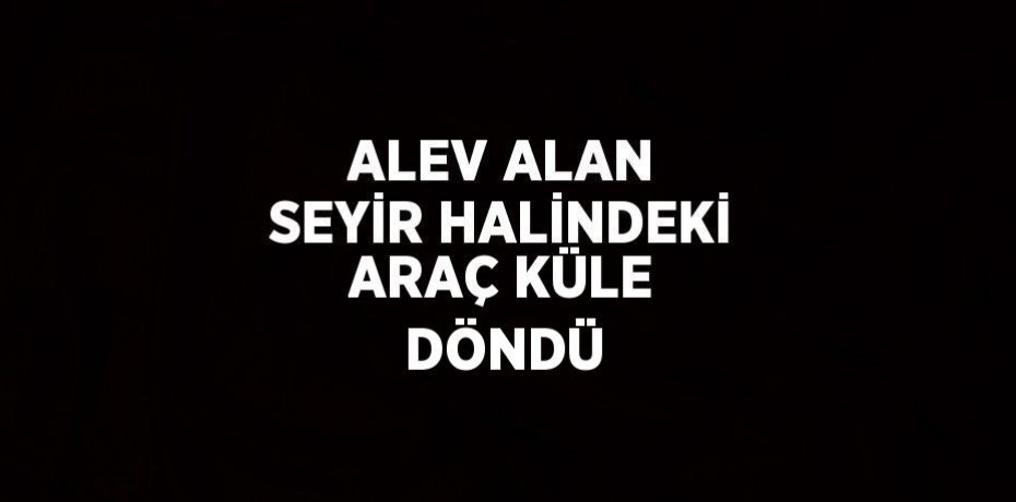 ALEV ALAN SEYİR HALİNDEKİ ARAÇ KÜLE DÖNDÜ