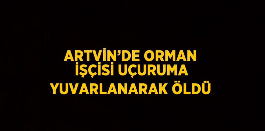 ARTVİN’DE ORMAN İŞÇİSİ UÇURUMA YUVARLANARAK ÖLDÜ
