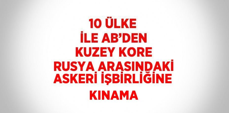 10 ÜLKE İLE AB’DEN KUZEY KORE RUSYA ARASINDAKİ ASKERİ İŞBİRLİĞİNE KINAMA