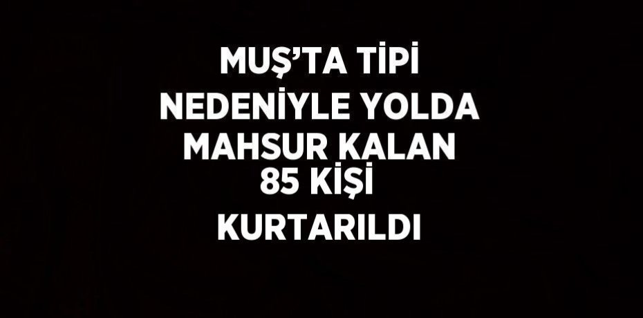MUŞ’TA TİPİ NEDENİYLE YOLDA MAHSUR KALAN 85 KİŞİ KURTARILDI