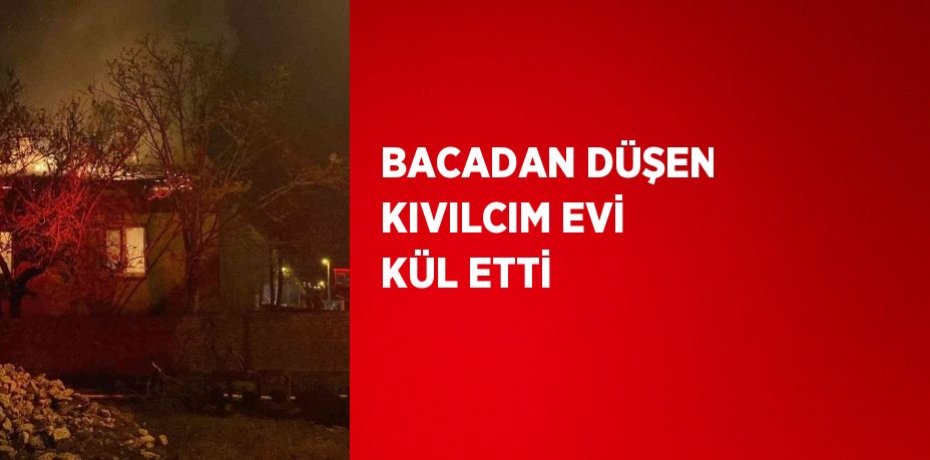 BACADAN DÜŞEN KIVILCIM EVİ KÜL ETTİ
