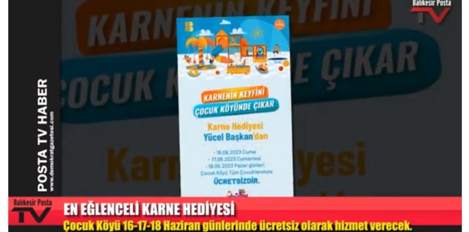 Karnenin keyfi, Çocuk Köyü'nde çıkar