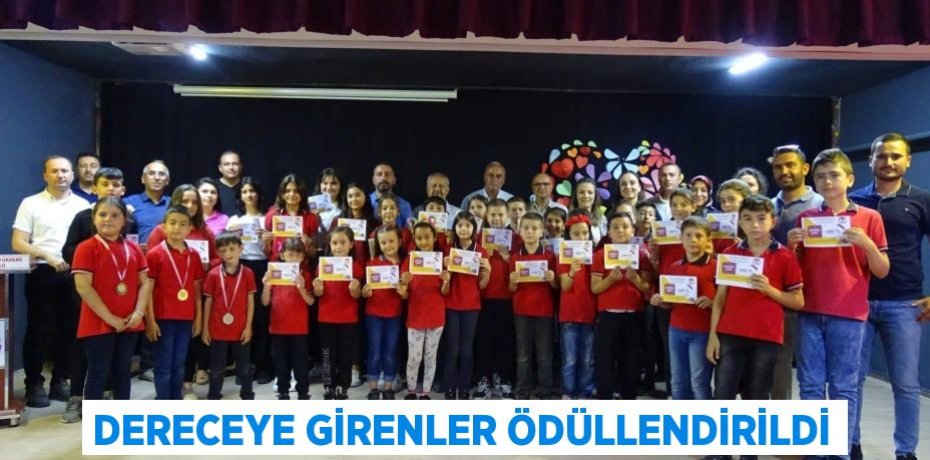 Dereceye girenler ödüllendirildi