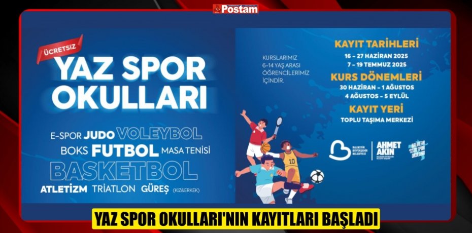 YAZ SPOR OKULLARI’NIN KAYITLARI BAŞLADI