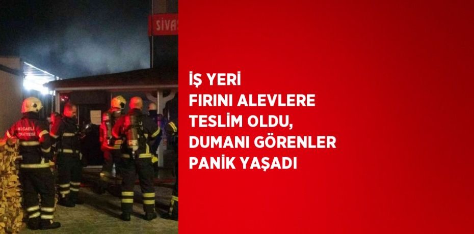 İŞ YERİ FIRINI ALEVLERE TESLİM OLDU, DUMANI GÖRENLER PANİK YAŞADI