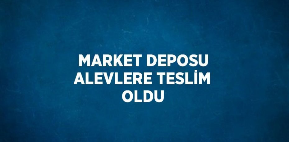 MARKET DEPOSU ALEVLERE TESLİM OLDU