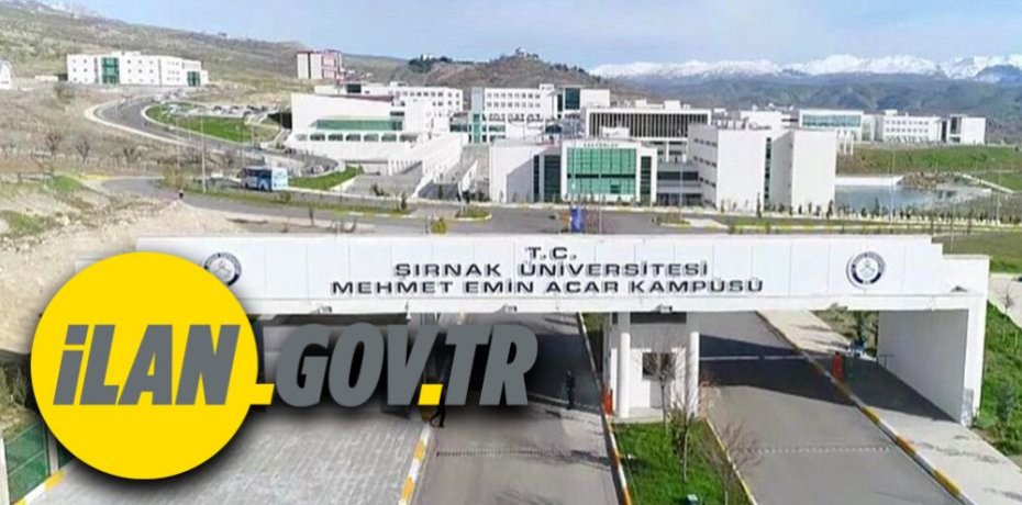 Şırnak Üniversitesi 9 Öğretim Üyesi alınacaktır