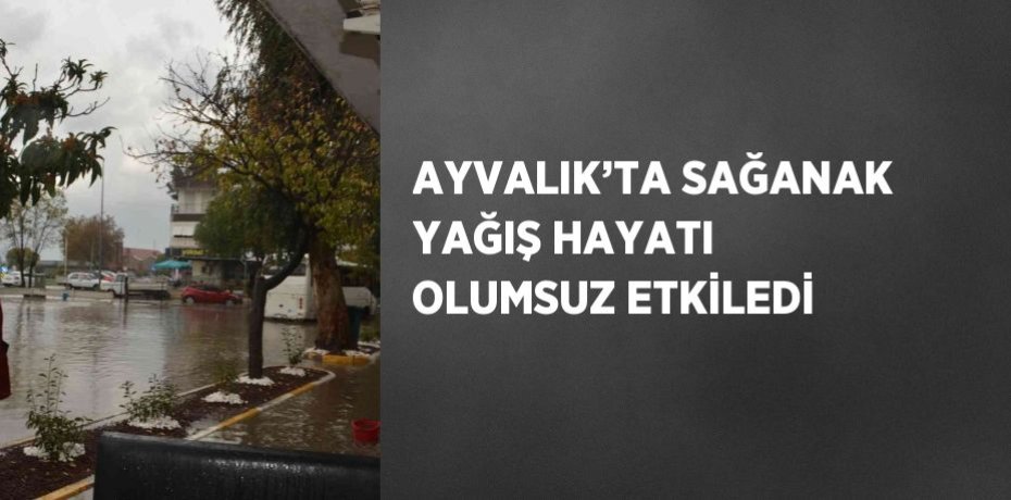 AYVALIK’TA SAĞANAK YAĞIŞ HAYATI OLUMSUZ ETKİLEDİ