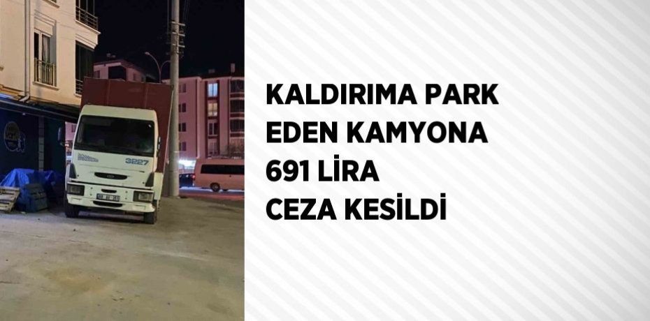 KALDIRIMA PARK EDEN KAMYONA 691 LİRA CEZA KESİLDİ